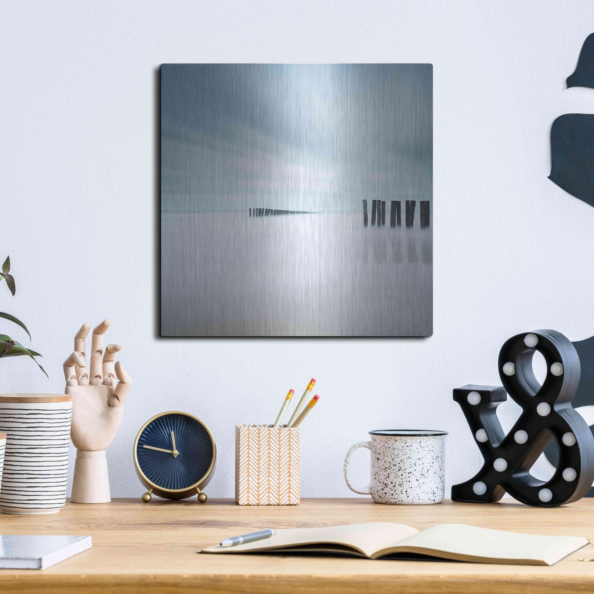 Luxe Metal Art 'Whispering' by Wilco Dragt, Metal Wall Art,12x12