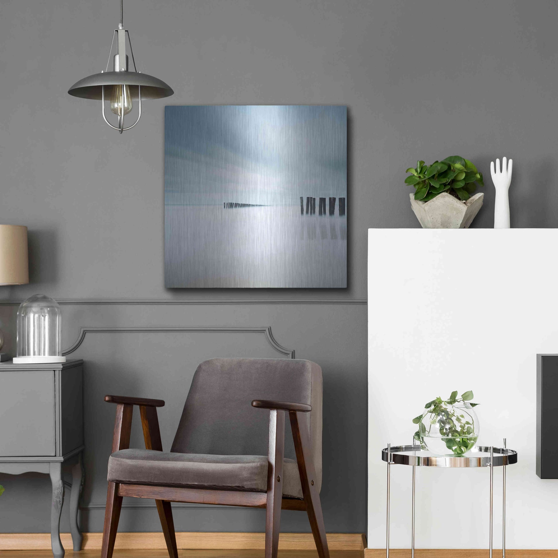 Luxe Metal Art 'Whispering' by Wilco Dragt, Metal Wall Art,24x24