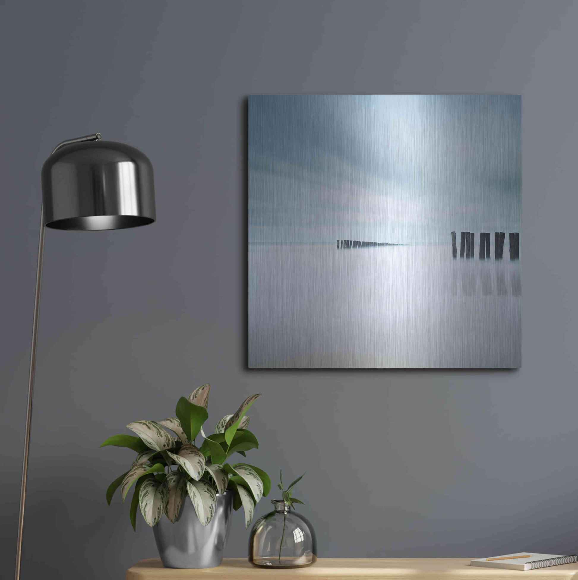 Luxe Metal Art 'Whispering' by Wilco Dragt, Metal Wall Art,24x24