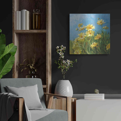 Luxe Metal Art 'Summer Field I' by Danhui Nai, Metal Wall Art,24x24