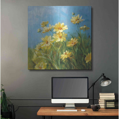 Luxe Metal Art 'Summer Field I' by Danhui Nai, Metal Wall Art,36x36