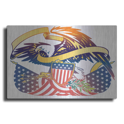 Luxe Metal Art 'American Eagle' by David Chestnutt, Metal Wall Art