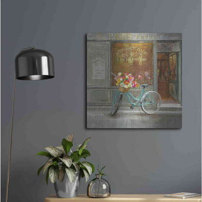 Luxe Metal Art 'French Flowershop v2' by Danhui Nai, Metal Wall Art,24x24