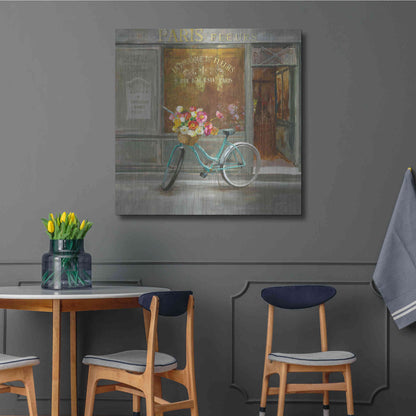 Luxe Metal Art 'French Flowershop v2' by Danhui Nai, Metal Wall Art,36x36