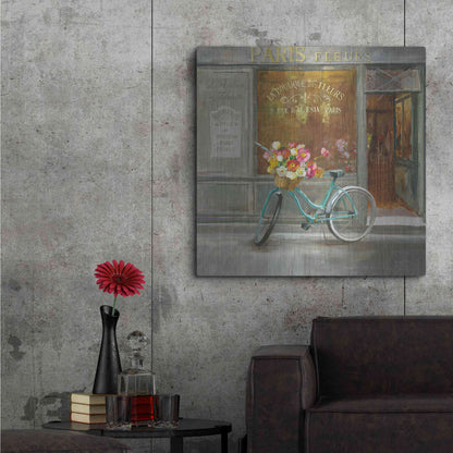 Luxe Metal Art 'French Flowershop v2' by Danhui Nai, Metal Wall Art,36x36