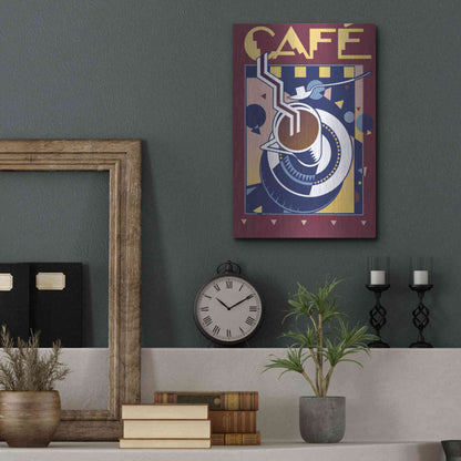 Luxe Metal Art 'Cafe' by David Chestnutt, Metal Wall Art,12x16