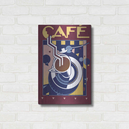 Luxe Metal Art 'Cafe' by David Chestnutt, Metal Wall Art,16x24