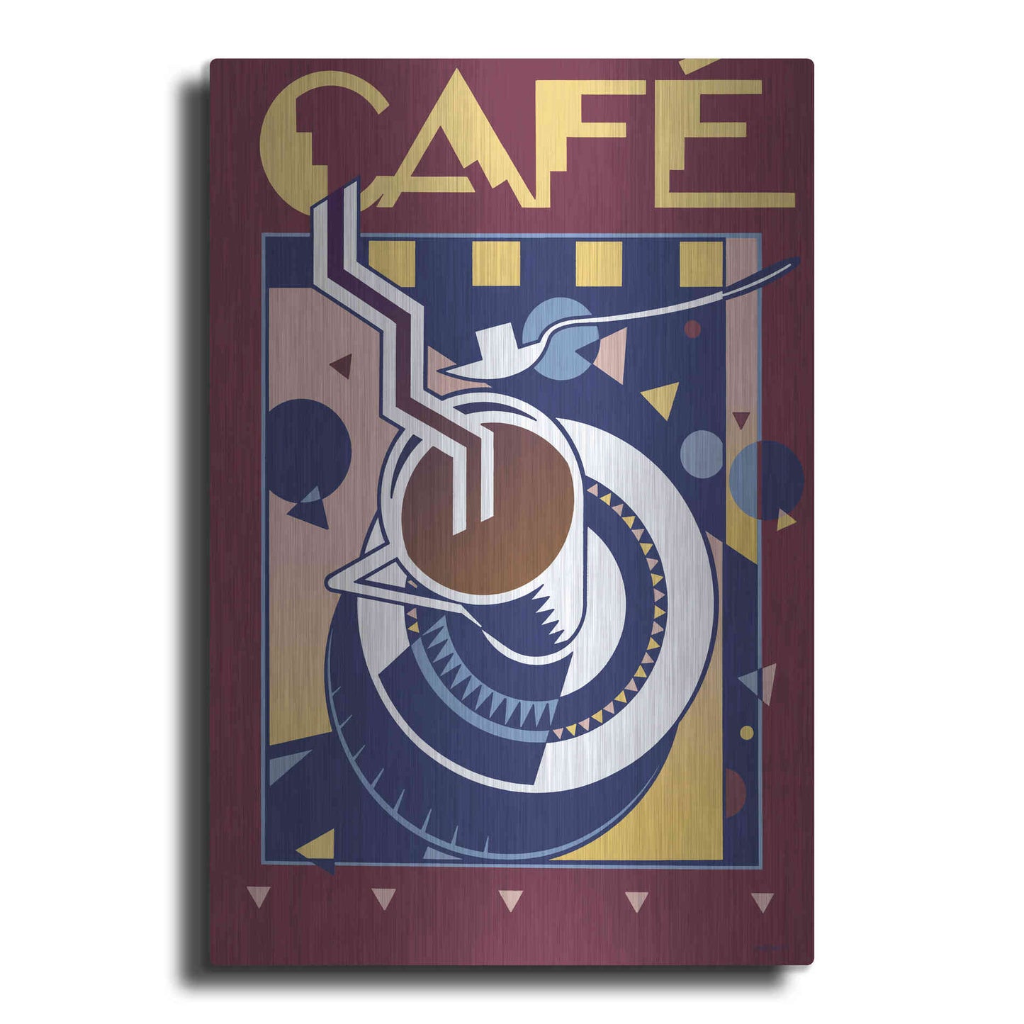 Luxe Metal Art 'Cafe' by David Chestnutt, Metal Wall Art