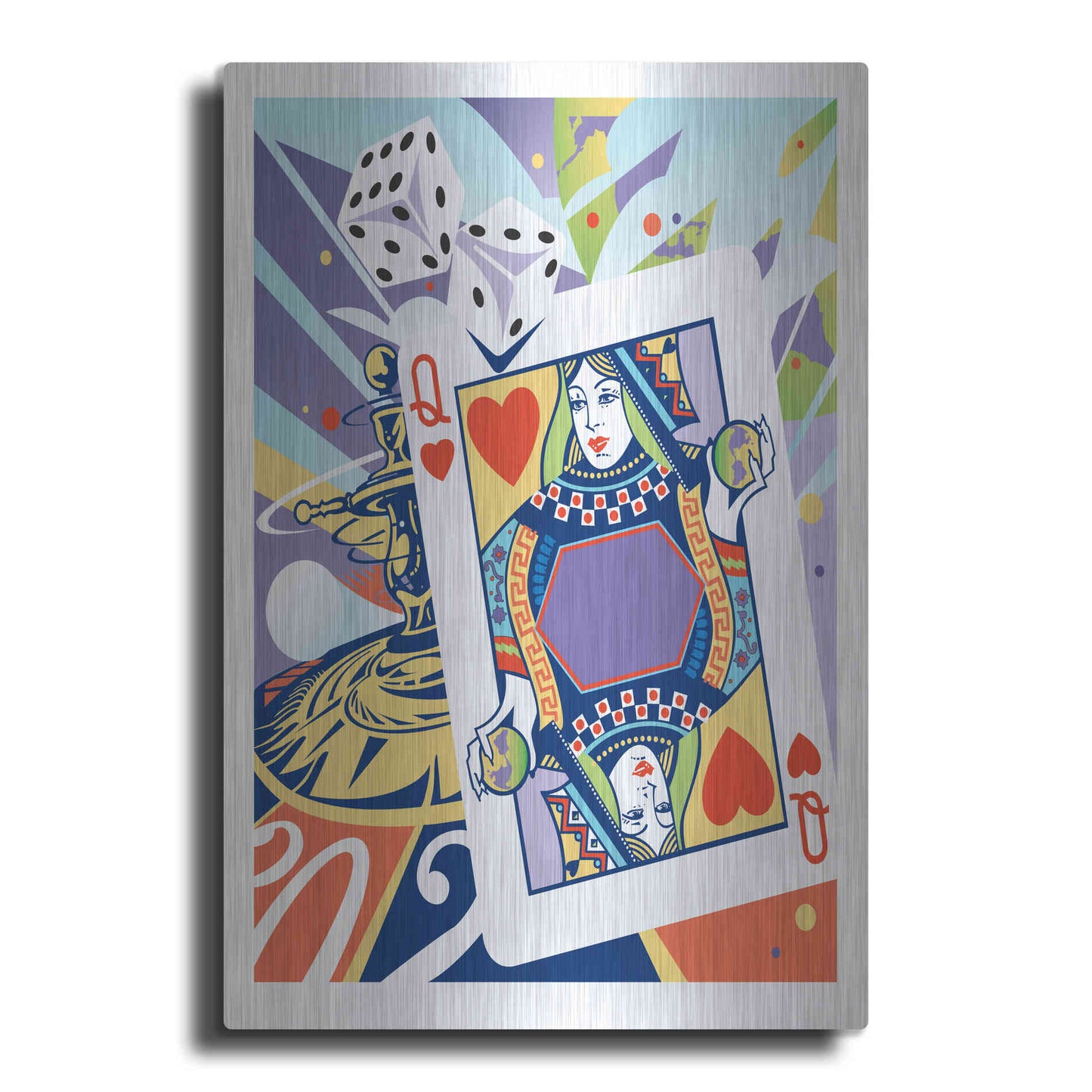 Luxe Metal Art 'Casino' by David Chestnutt, Metal Wall Art