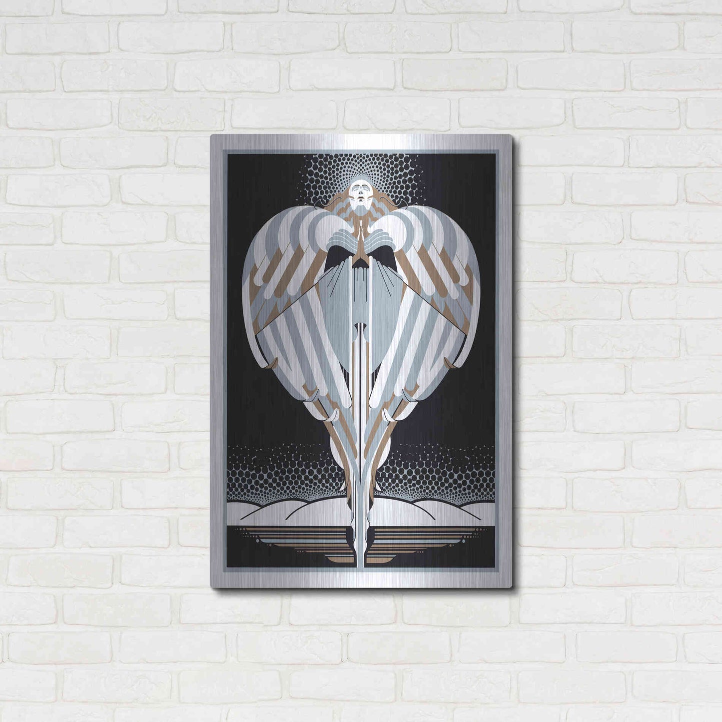 Luxe Metal Art 'Christmas Angel' by David Chestnutt, Metal Wall Art,24x36