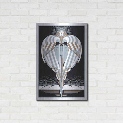 Luxe Metal Art 'Christmas Angel' by David Chestnutt, Metal Wall Art,24x36