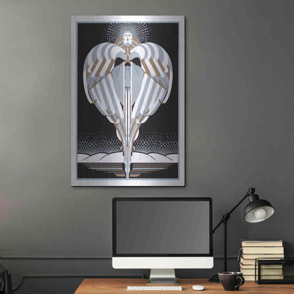 Luxe Metal Art 'Christmas Angel' by David Chestnutt, Metal Wall Art,24x36