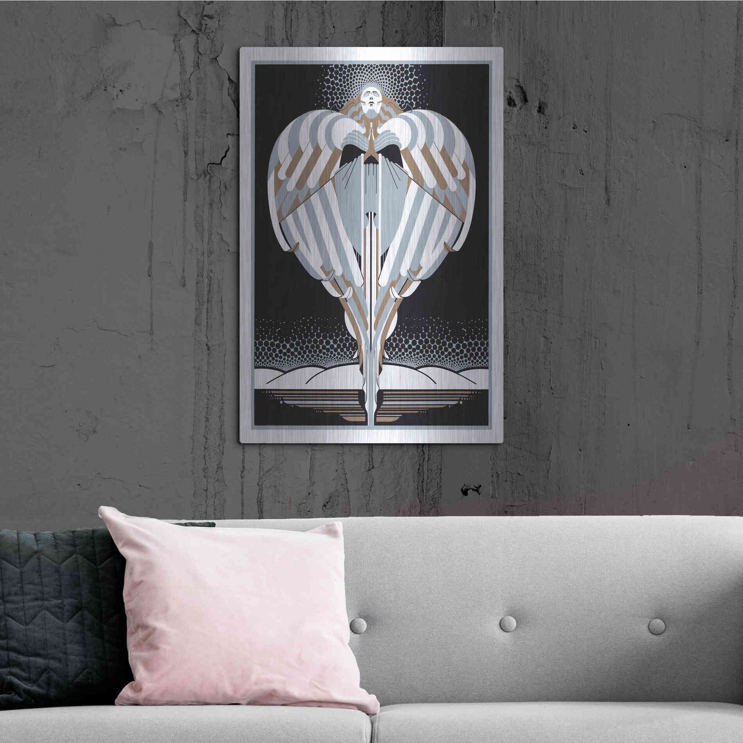 Luxe Metal Art 'Christmas Angel' by David Chestnutt, Metal Wall Art,24x36