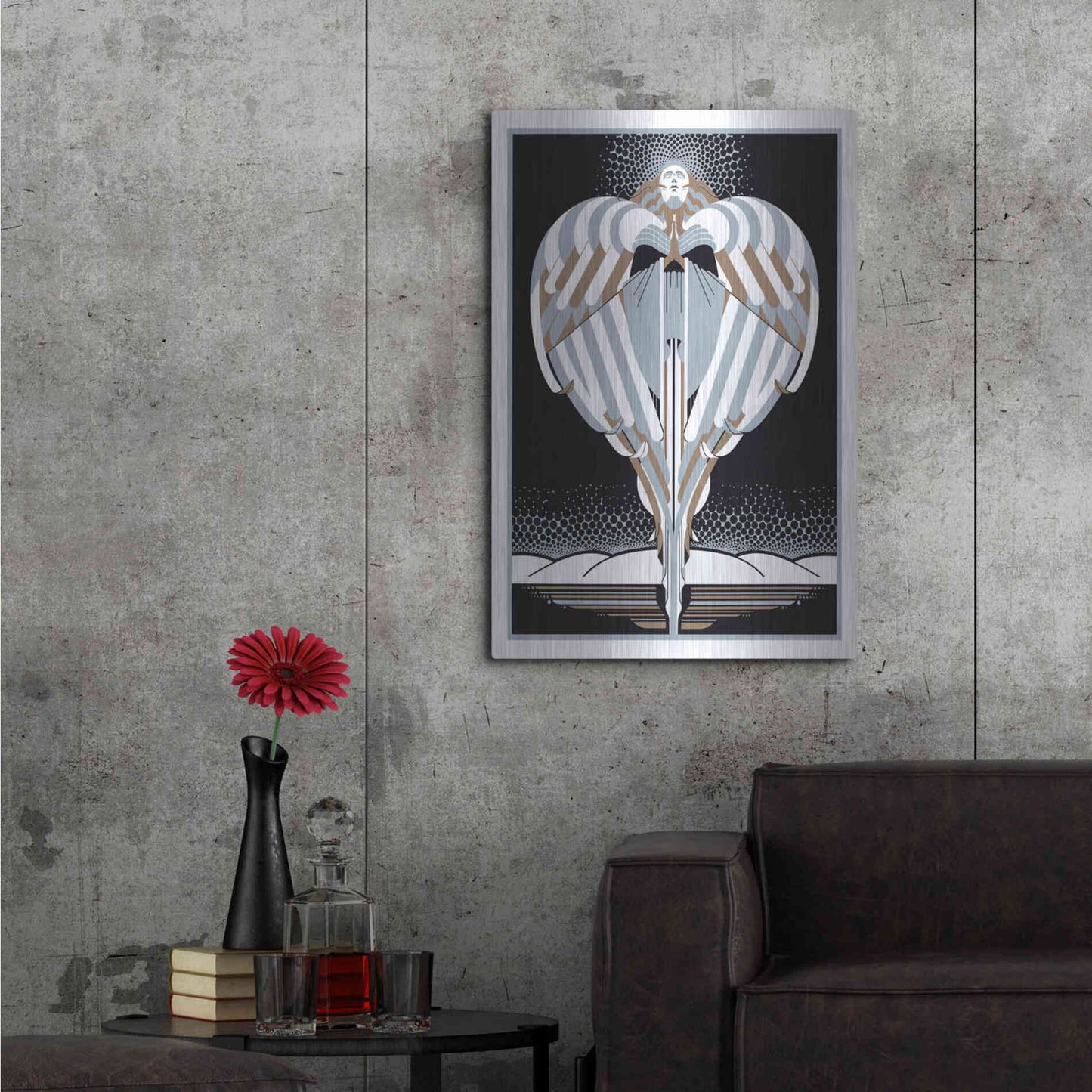 Luxe Metal Art 'Christmas Angel' by David Chestnutt, Metal Wall Art,24x36