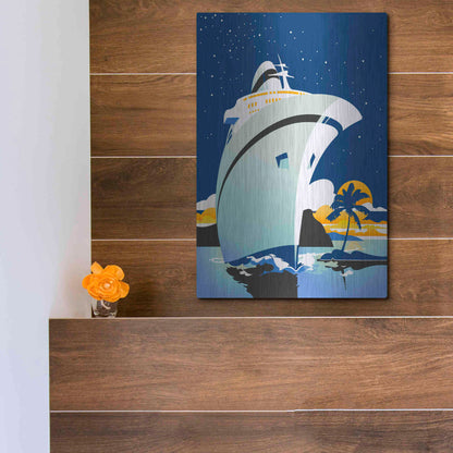 Luxe Metal Art 'Cruise Cover' by David Chestnutt, Metal Wall Art,12x16