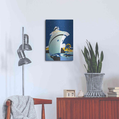Luxe Metal Art 'Cruise Cover' by David Chestnutt, Metal Wall Art,16x24