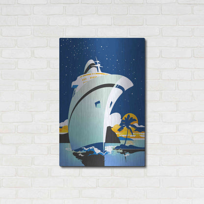 Luxe Metal Art 'Cruise Cover' by David Chestnutt, Metal Wall Art,24x36