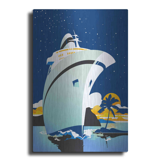 Luxe Metal Art 'Cruise Cover' by David Chestnutt, Metal Wall Art