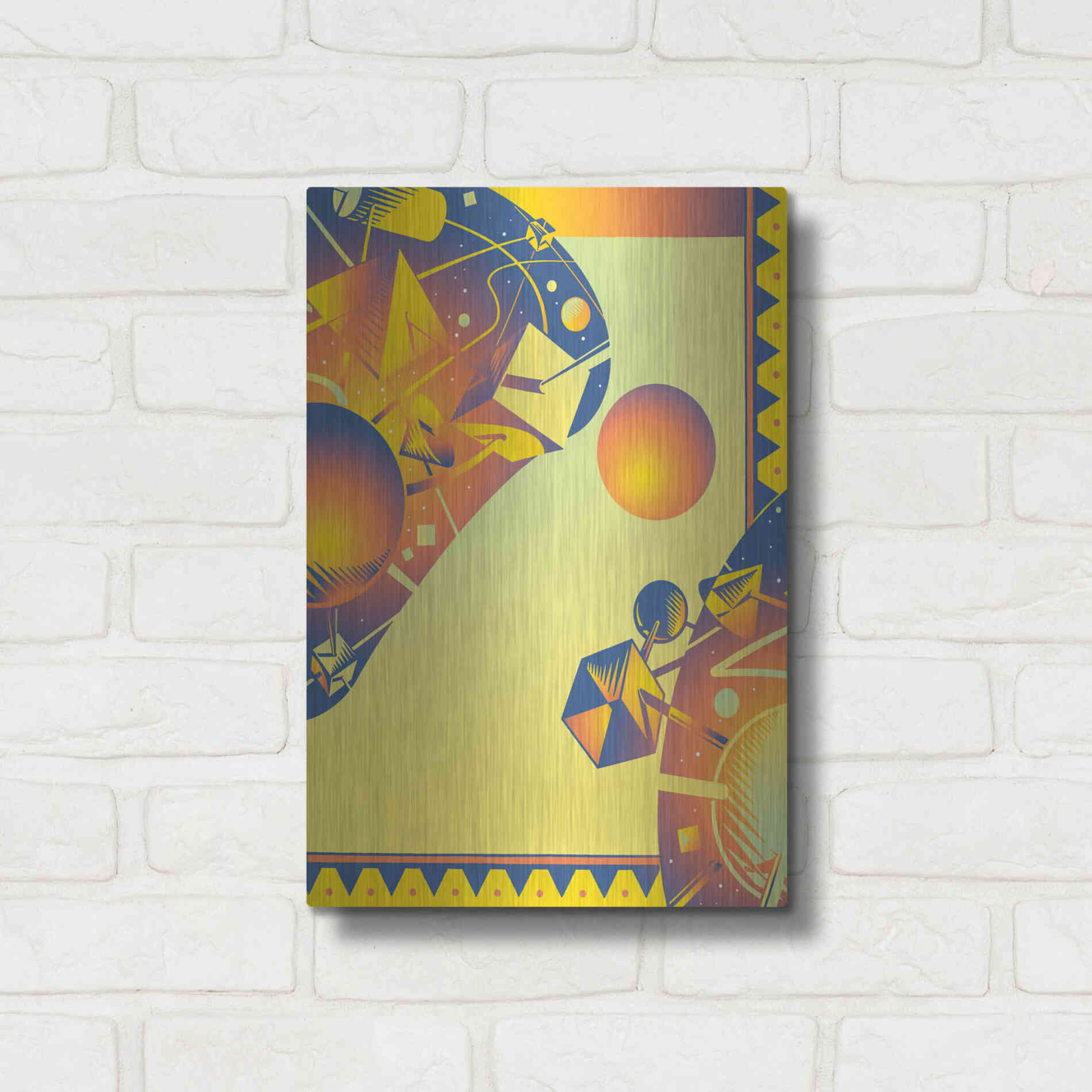 Luxe Metal Art 'Cyber Space' by David Chestnutt, Metal Wall Art,12x16