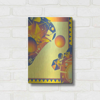 Luxe Metal Art 'Cyber Space' by David Chestnutt, Metal Wall Art,12x16