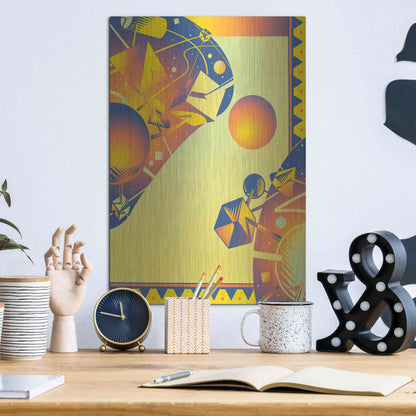 Luxe Metal Art 'Cyber Space' by David Chestnutt, Metal Wall Art,12x16