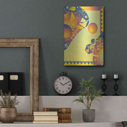 Luxe Metal Art 'Cyber Space' by David Chestnutt, Metal Wall Art,12x16