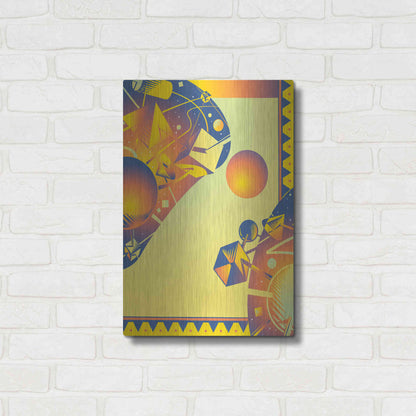 Luxe Metal Art 'Cyber Space' by David Chestnutt, Metal Wall Art,16x24