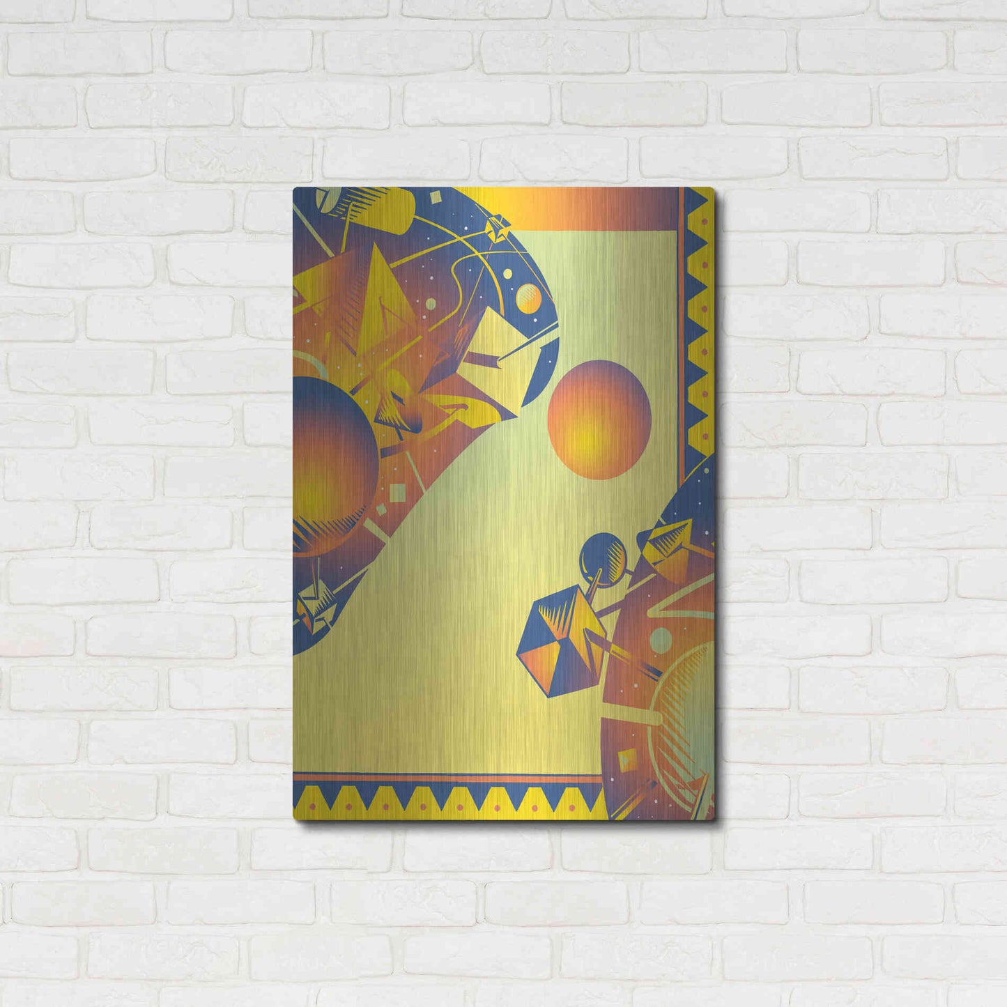 Luxe Metal Art 'Cyber Space' by David Chestnutt, Metal Wall Art,24x36
