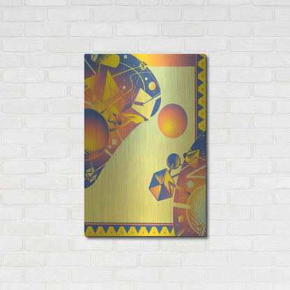 Luxe Metal Art 'Cyber Space' by David Chestnutt, Metal Wall Art,24x36