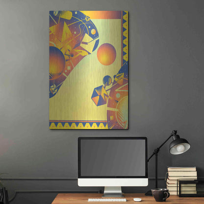 Luxe Metal Art 'Cyber Space' by David Chestnutt, Metal Wall Art,24x36