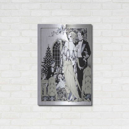Luxe Metal Art 'Deco Christmas' by David Chestnutt, Metal Wall Art,24x36