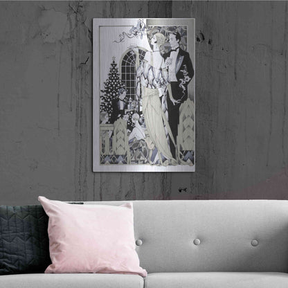 Luxe Metal Art 'Deco Christmas' by David Chestnutt, Metal Wall Art,24x36