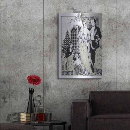 Luxe Metal Art 'Deco Christmas' by David Chestnutt, Metal Wall Art,24x36