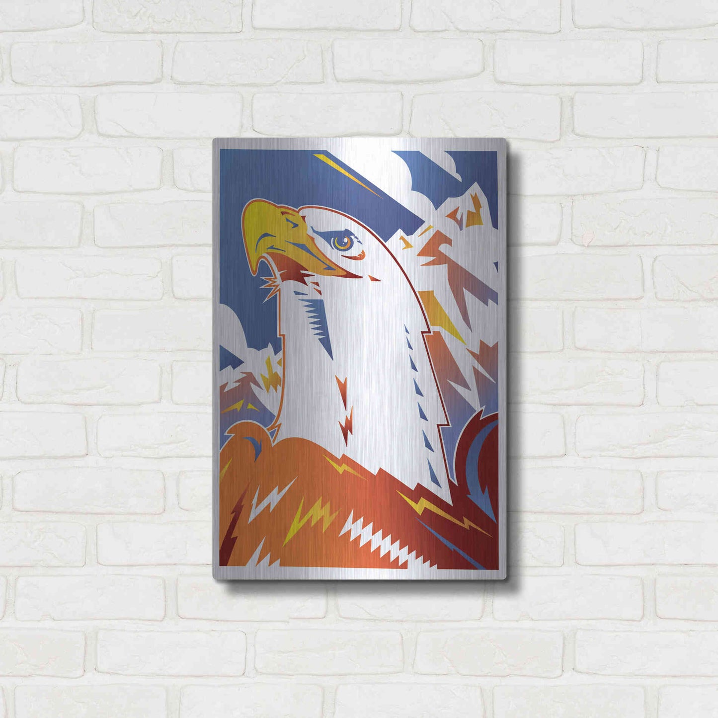 Luxe Metal Art 'Eagle' by David Chestnutt, Metal Wall Art,16x24