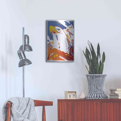 Luxe Metal Art 'Eagle' by David Chestnutt, Metal Wall Art,16x24