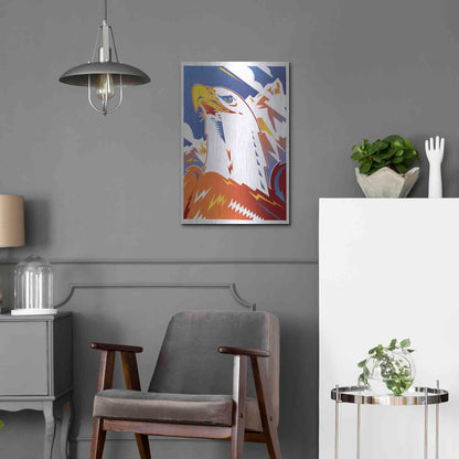 Luxe Metal Art 'Eagle' by David Chestnutt, Metal Wall Art,16x24