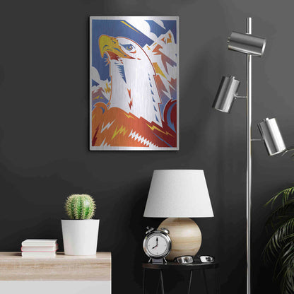 Luxe Metal Art 'Eagle' by David Chestnutt, Metal Wall Art,16x24