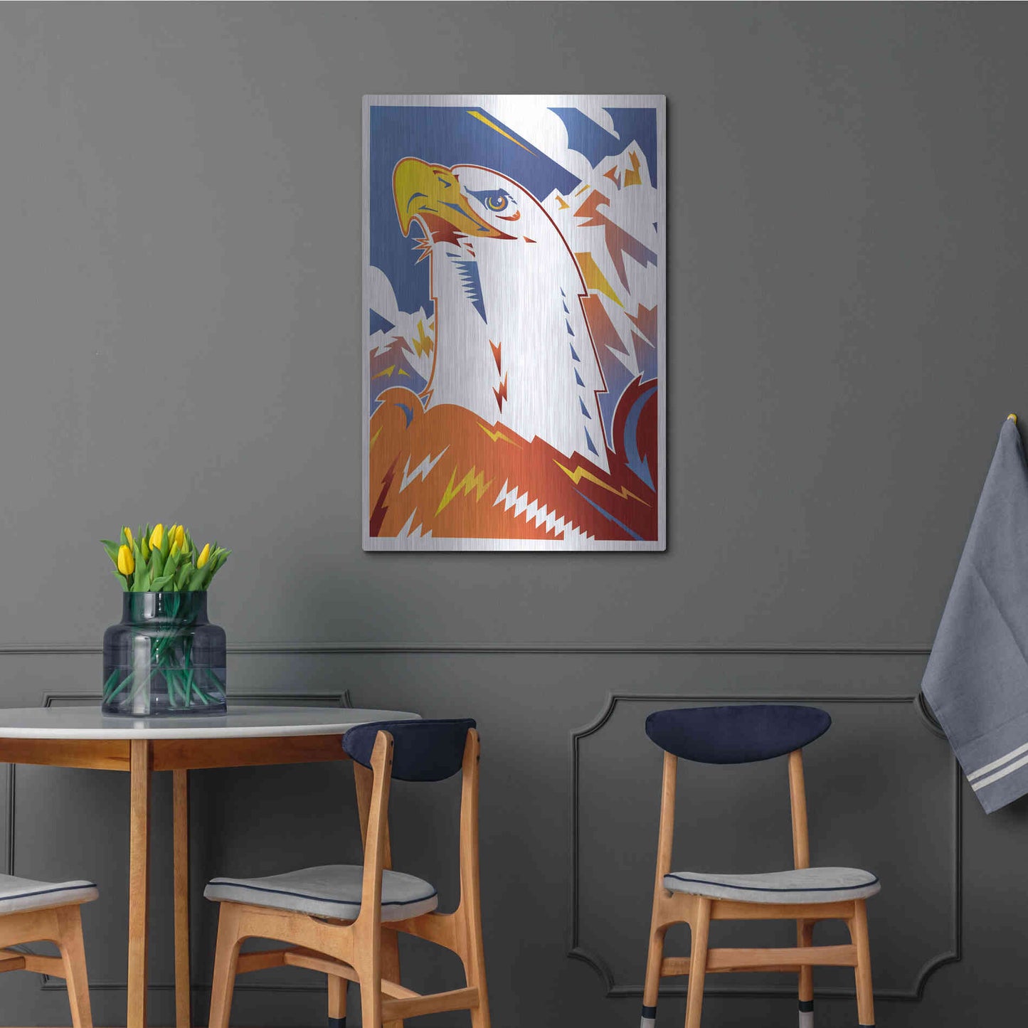 Luxe Metal Art 'Eagle' by David Chestnutt, Metal Wall Art,24x36