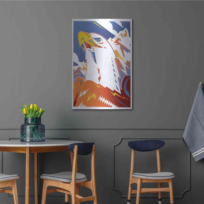 Luxe Metal Art 'Eagle' by David Chestnutt, Metal Wall Art,24x36