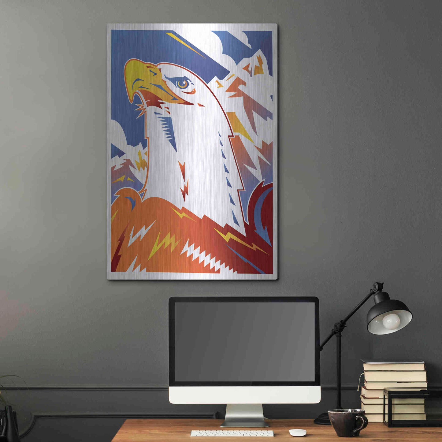 Luxe Metal Art 'Eagle' by David Chestnutt, Metal Wall Art,24x36