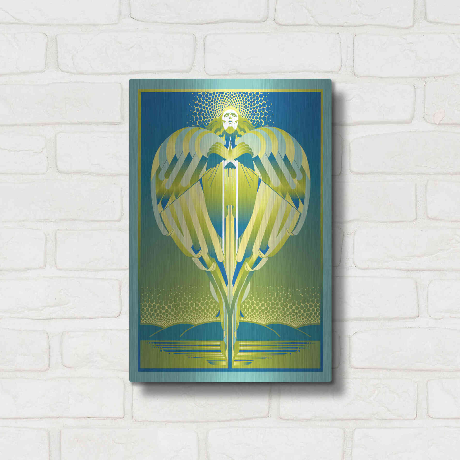 Luxe Metal Art 'Earth Angel' by David Chestnutt, Metal Wall Art,12x16