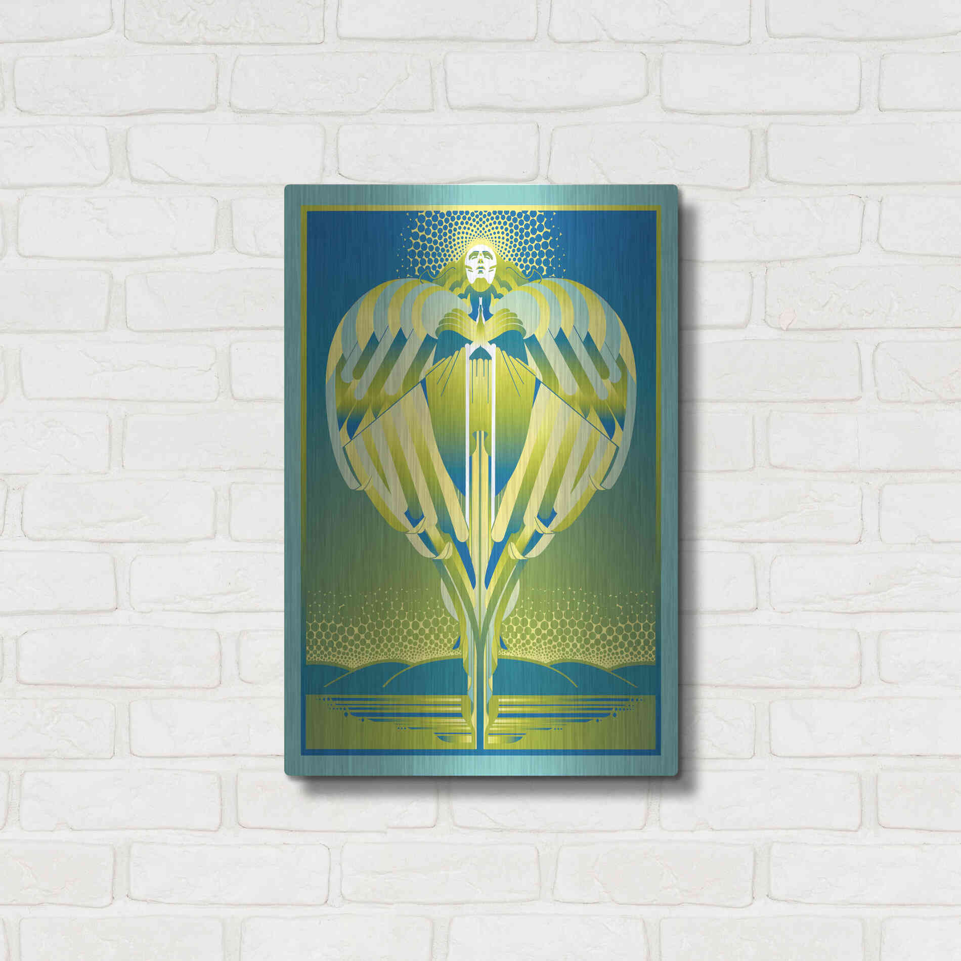 Luxe Metal Art 'Earth Angel' by David Chestnutt, Metal Wall Art,16x24