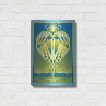 Luxe Metal Art 'Earth Angel' by David Chestnutt, Metal Wall Art,16x24