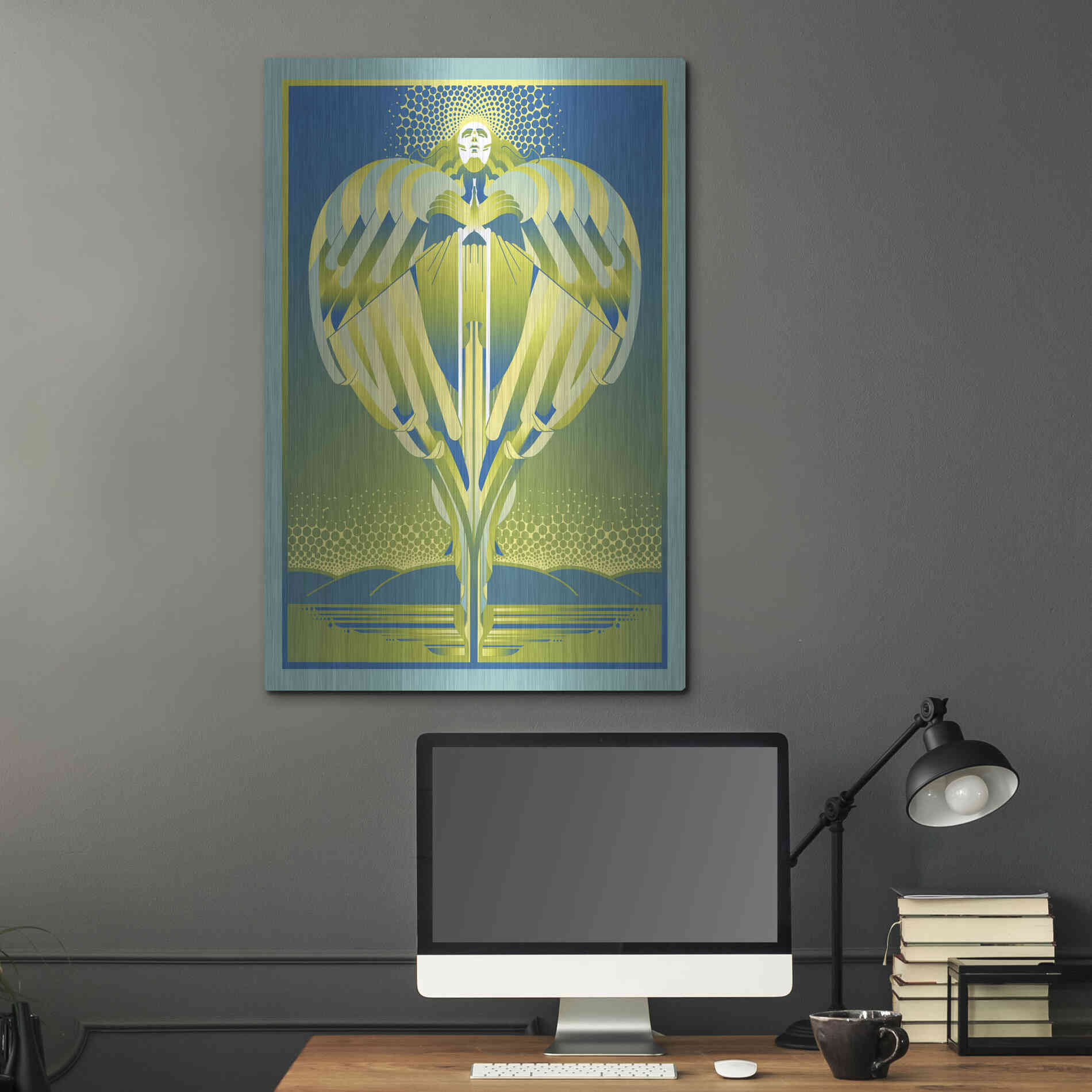 Luxe Metal Art 'Earth Angel' by David Chestnutt, Metal Wall Art,24x36