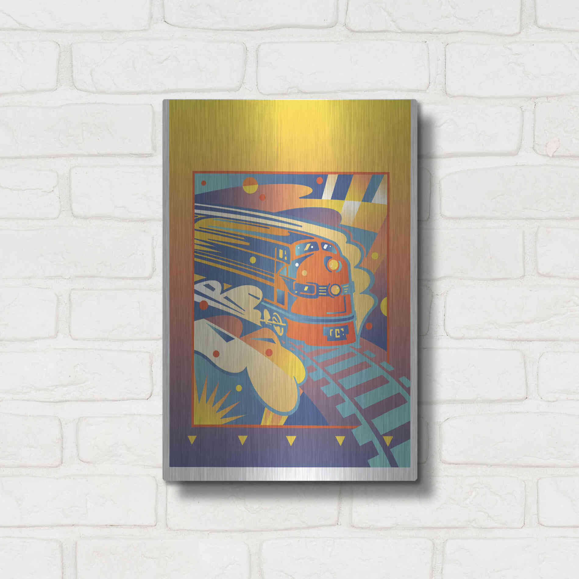 Luxe Metal Art 'Express' by David Chestnutt, Metal Wall Art,12x16