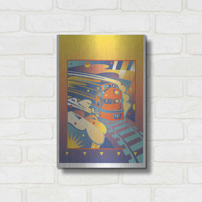 Luxe Metal Art 'Express' by David Chestnutt, Metal Wall Art,12x16