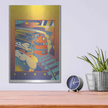 Luxe Metal Art 'Express' by David Chestnutt, Metal Wall Art,12x16