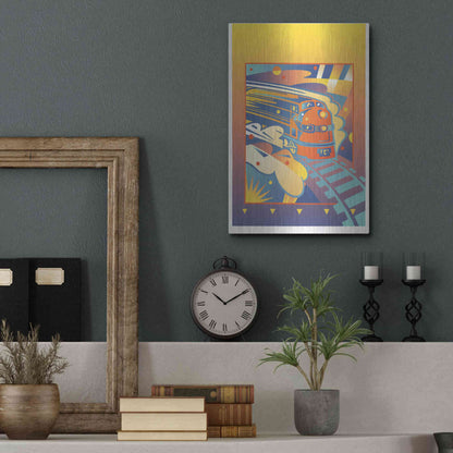 Luxe Metal Art 'Express' by David Chestnutt, Metal Wall Art,12x16