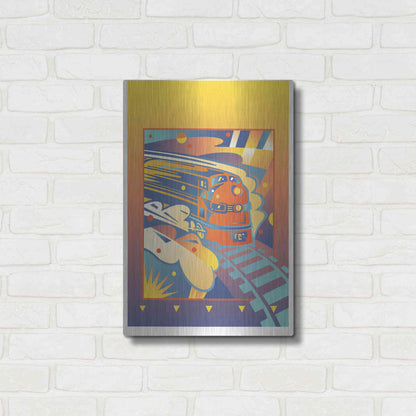 Luxe Metal Art 'Express' by David Chestnutt, Metal Wall Art,16x24