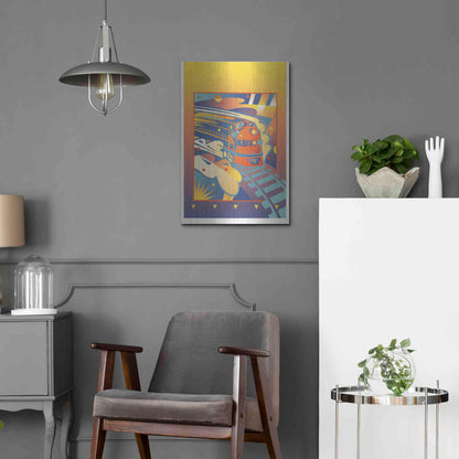 Luxe Metal Art 'Express' by David Chestnutt, Metal Wall Art,16x24